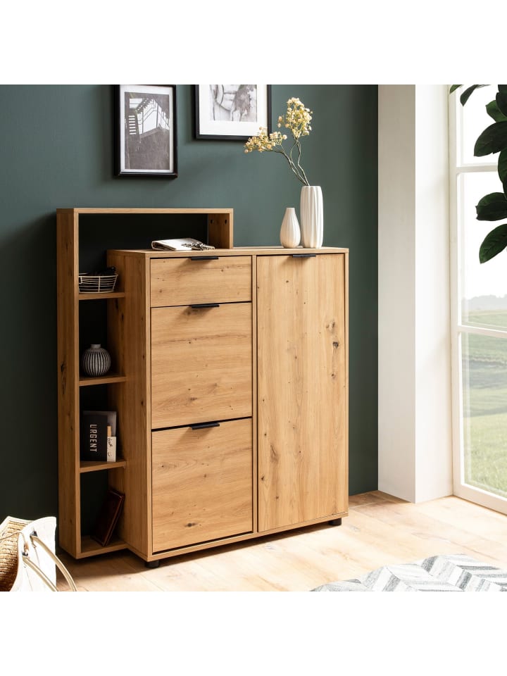 KADIMA DESIGN Schuhschrank Eiche-Dekor 98x110x30 cm Schuhkipper Geschlossen, günstig kaufen onesize