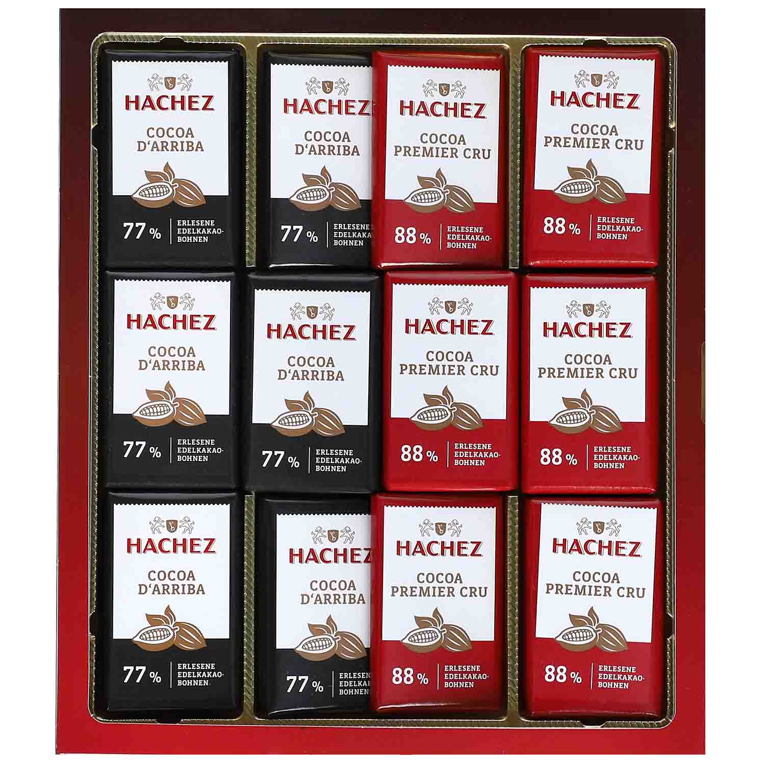 Hachez Cocoa Selection Täfelchen 150g