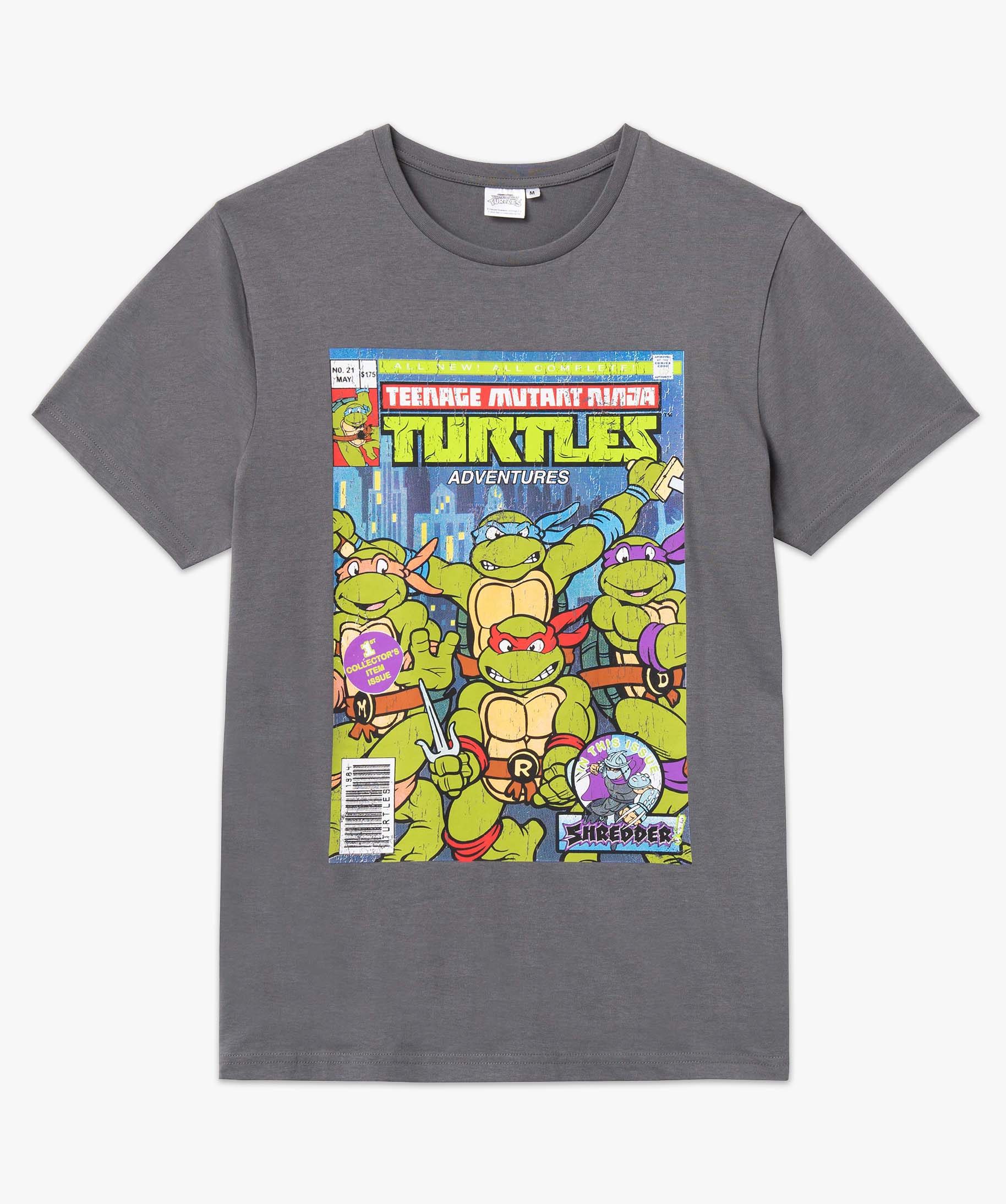 Tee-shirt homme à manches courtes imprimé - Tortues Ninja gris | GEMO