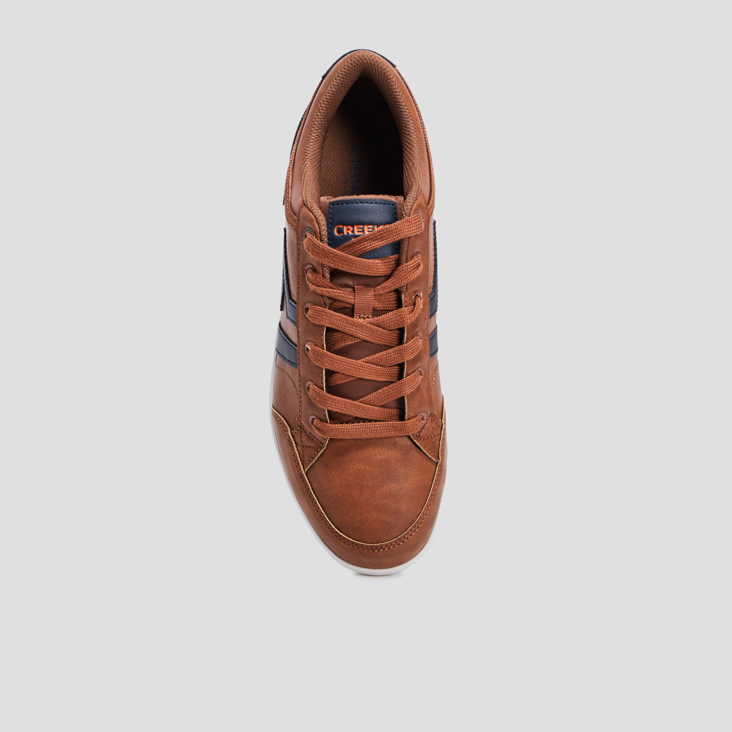 Baskets plates Creeks marron cognac homme | La Halle