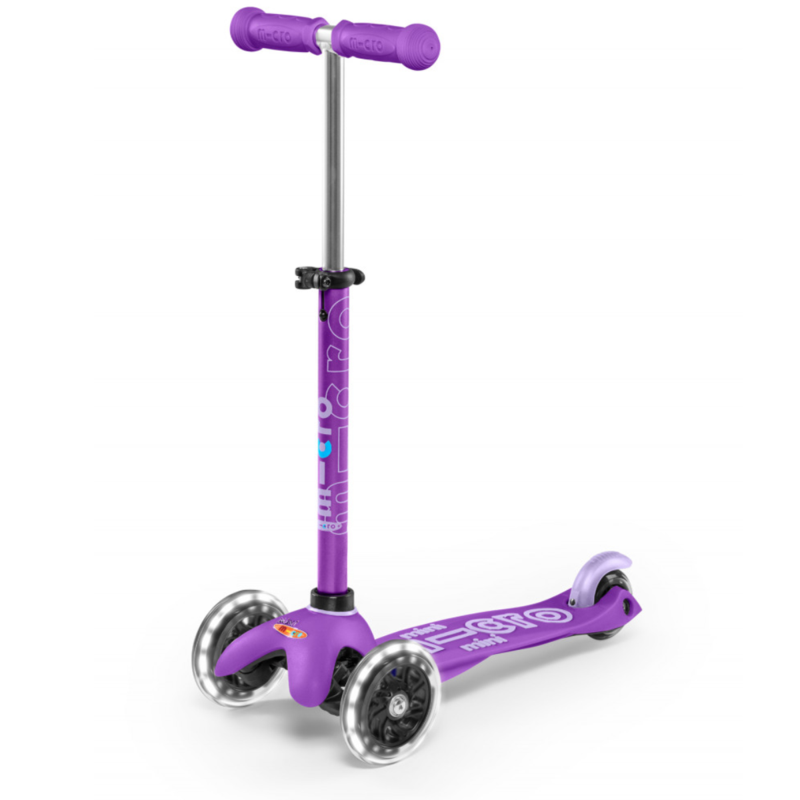 Trottinette 3 Roues Enfant - Mini Micro Deluxe Violet Led