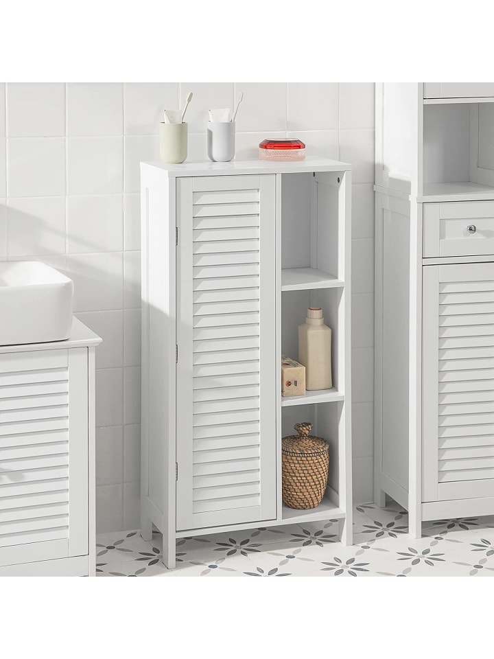 SoBuy Badkommode in Weiß - (B)48 x (H)96 x (T)24cm günstig kaufen onesize