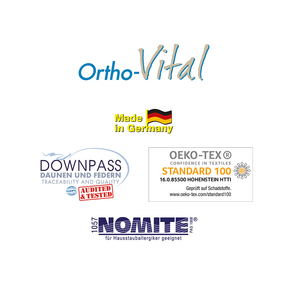 Ortho-Vital Feder/Daunen Kopfkissen, ca. 80 x 80 cm