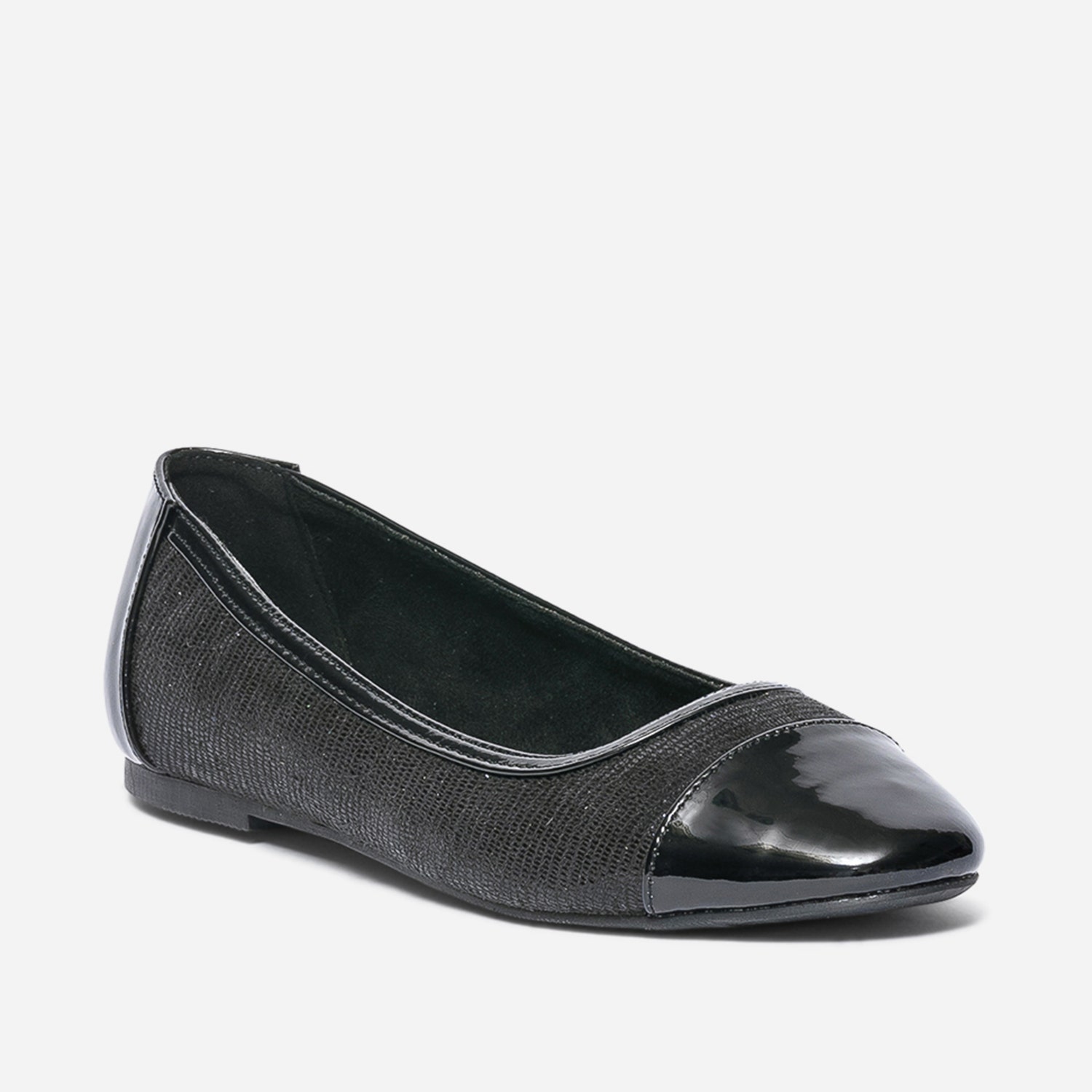 Ballerine noire bi matière