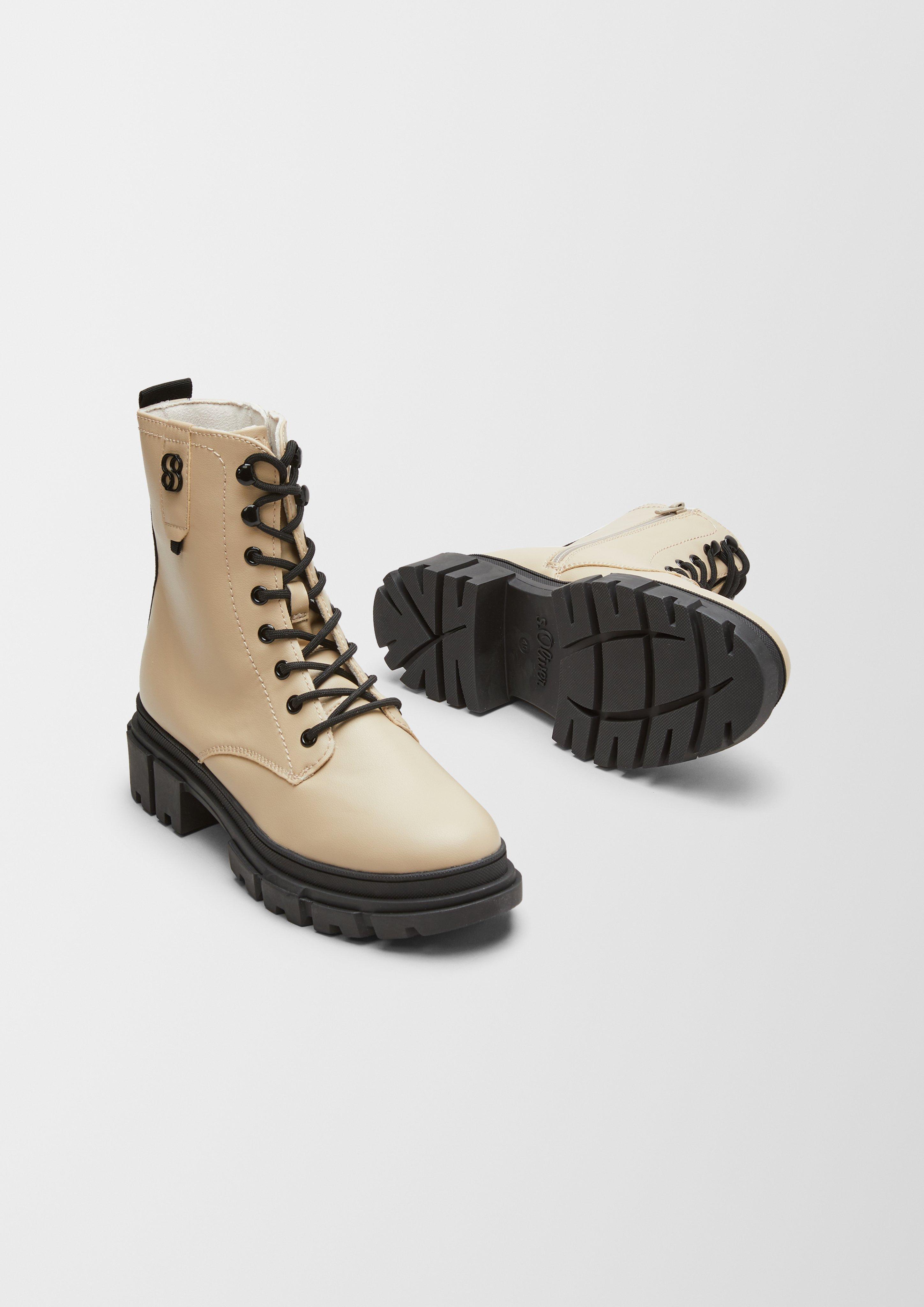 Schnürboots in Leder-Optik  6006491-400
