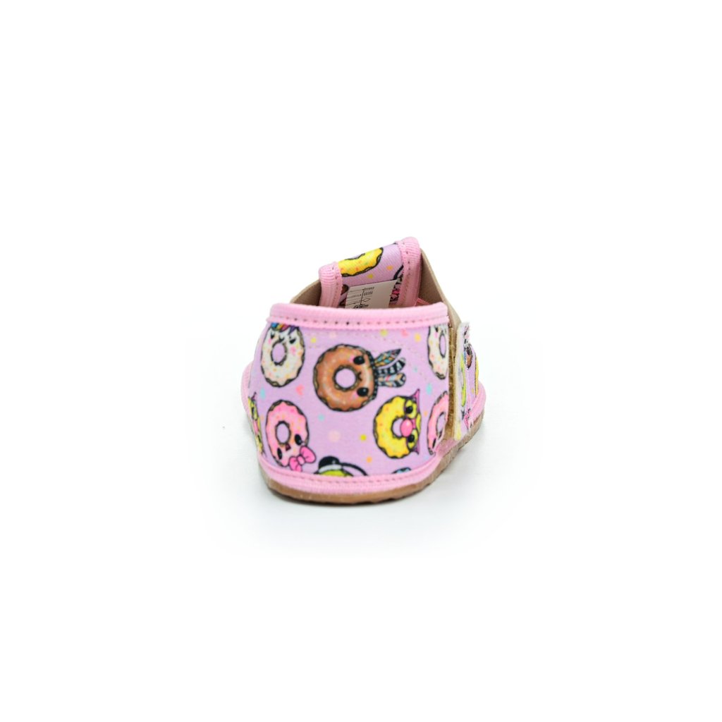 Pegres BF01 Donut rosa Barfußhausschuhe