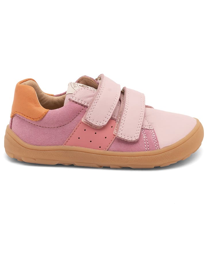 bisgaard Leder-Sneakers in Rosa/ Orange/ Lila günstig kaufen