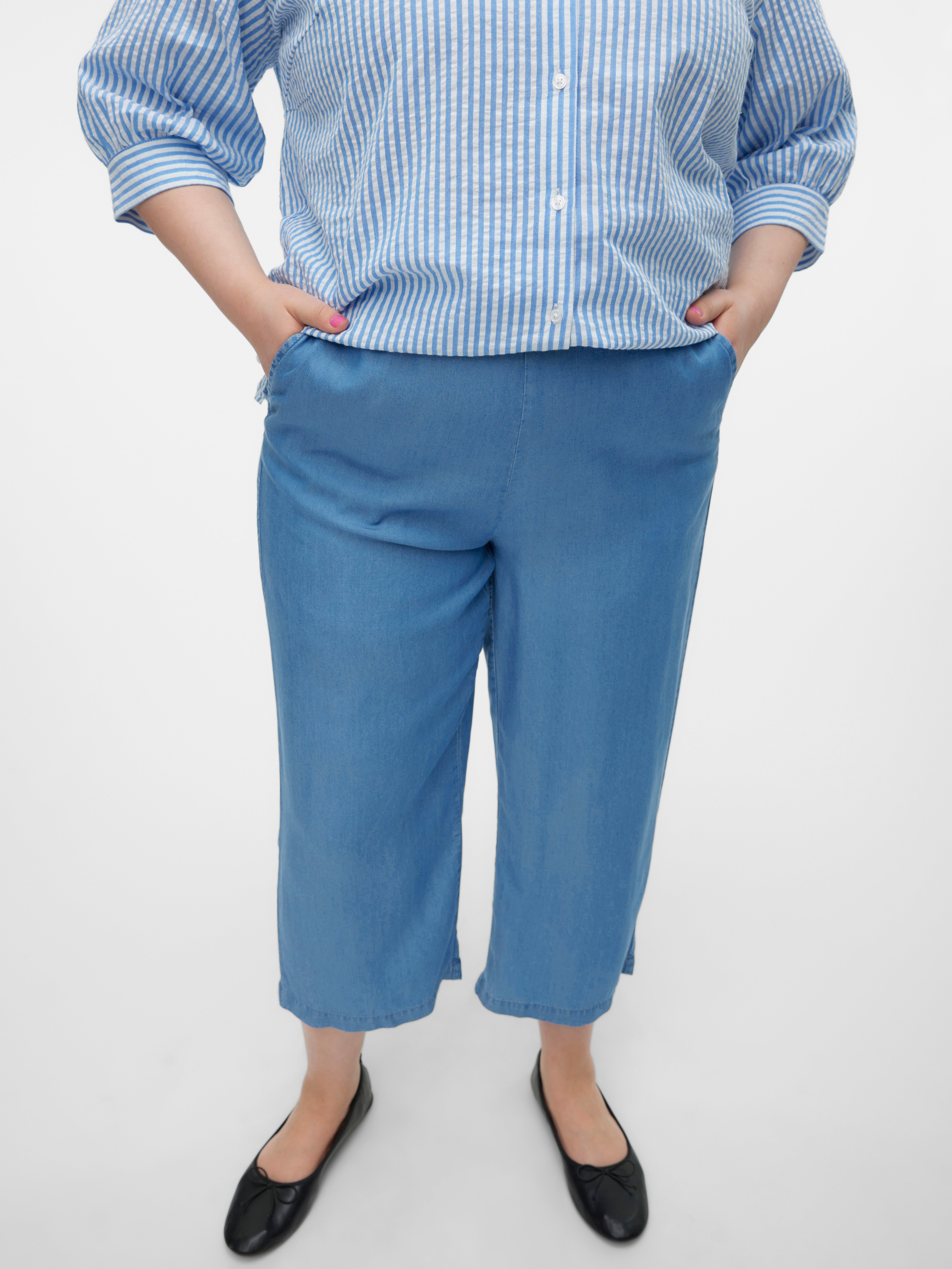 VMCBREE Mittlere Taille Culottehose