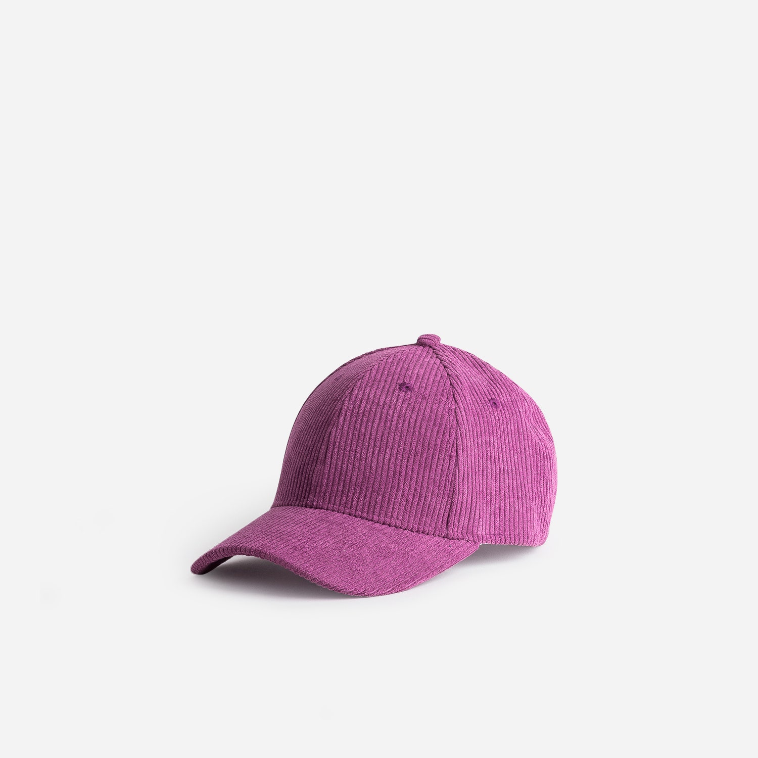 Casquette TEXTO rose foncé en velours côtelé