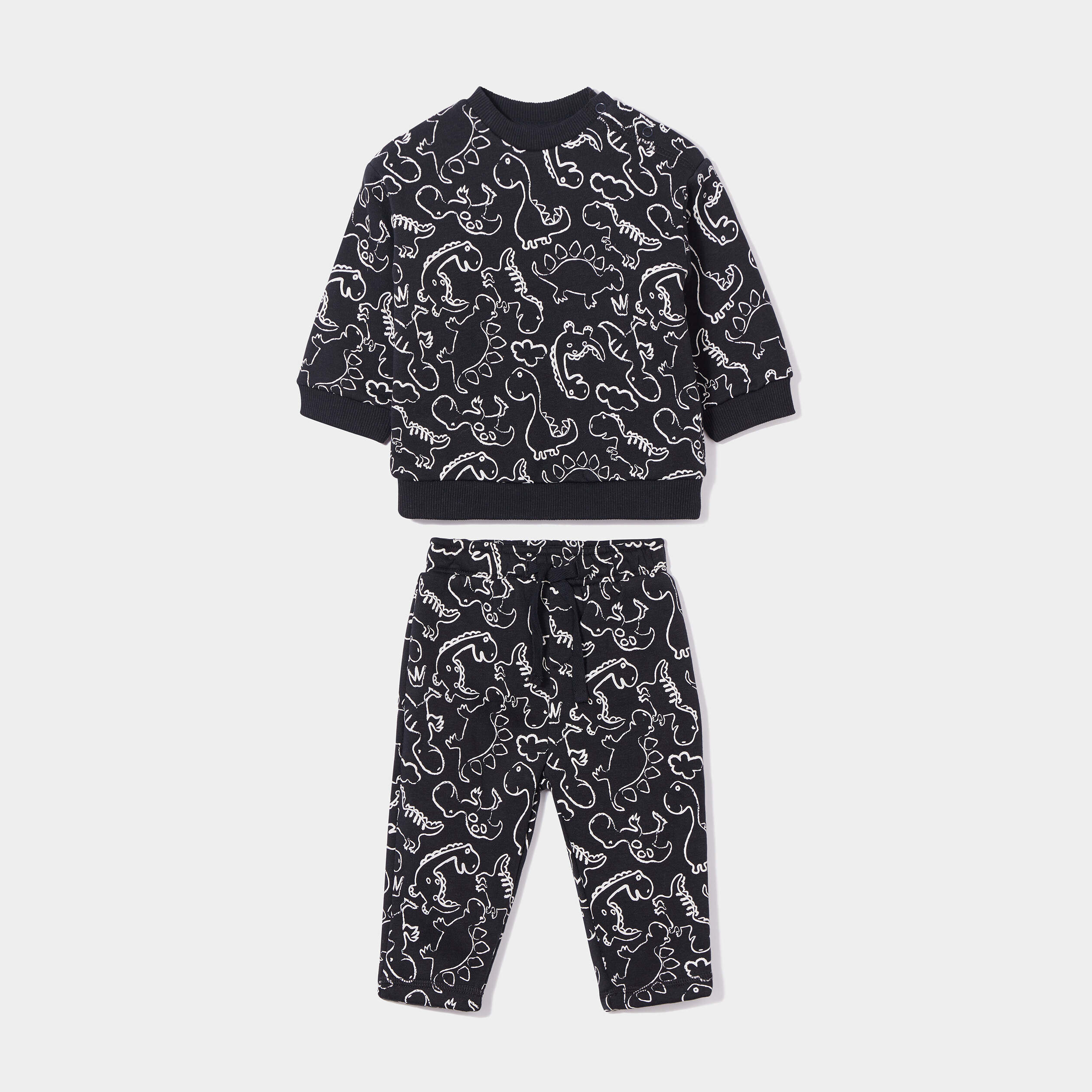 Ensemble sweat et pantalon gris foncé bébé garçon | La Halle