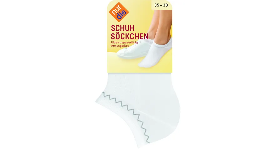 NUR DIE Damen Söckchen fein in blickdichter Optik weiß