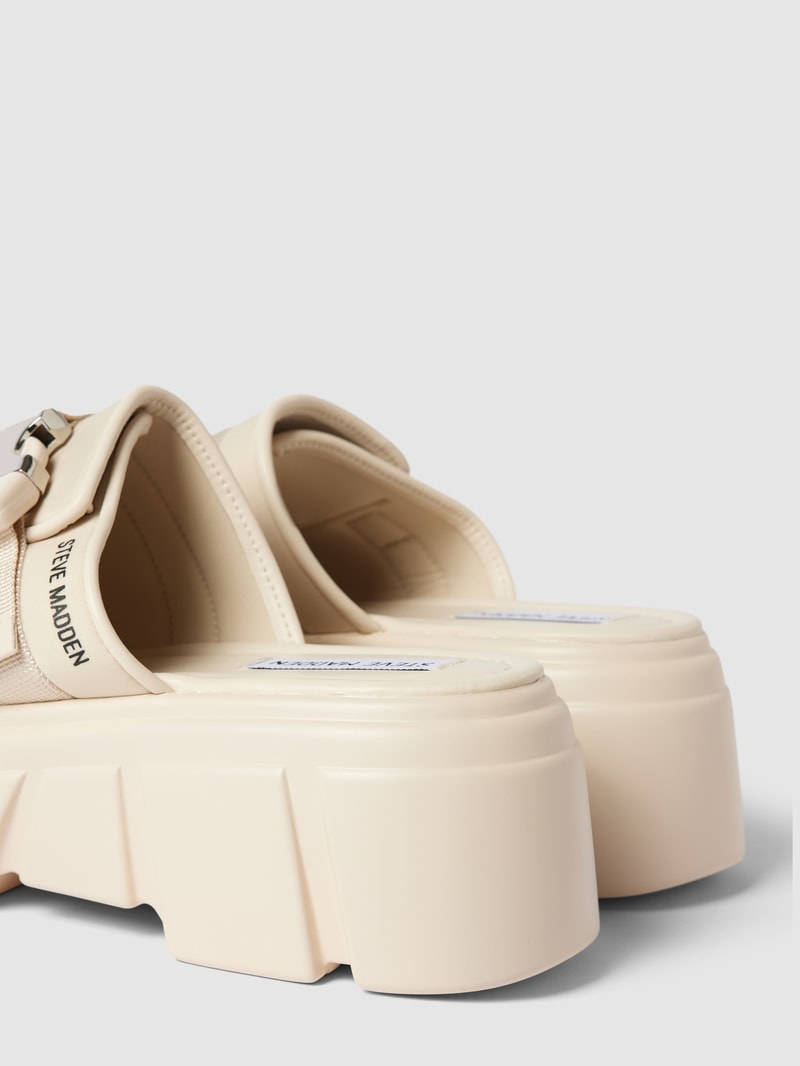 Pantoletten mit Label-Detail Modell 'ACTIVATOR' in offwhite