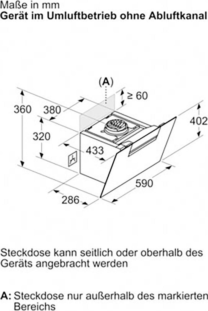 SIEMENS Kopffreihaube Serie iQ300 LC67KFN20