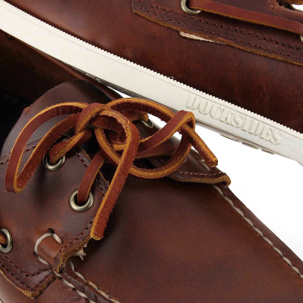 Sebago  DOCKSIDE PORTLAND WAXED - Marron