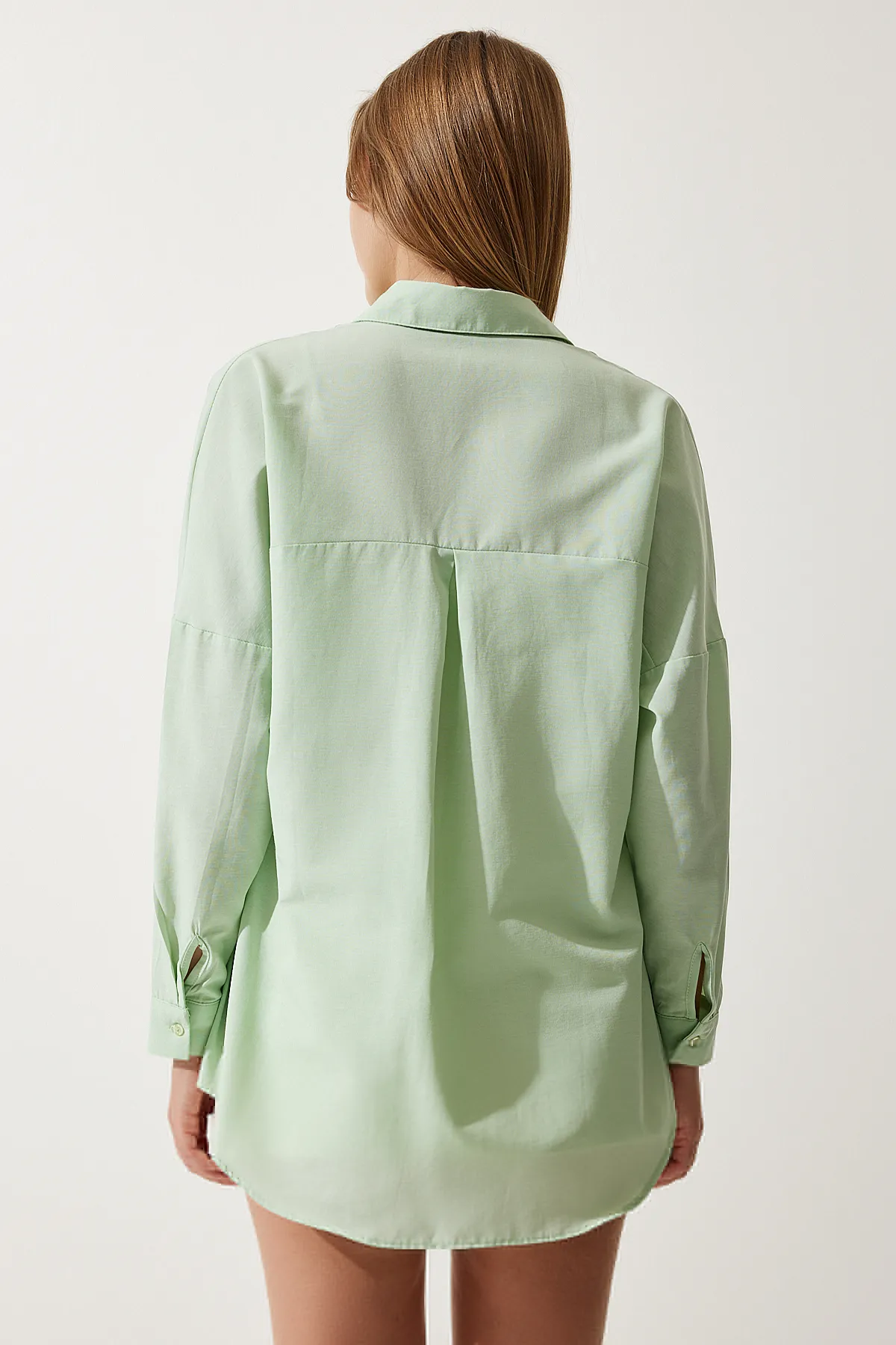 Happiness İstanbul  Hemd - Grün - Oversized