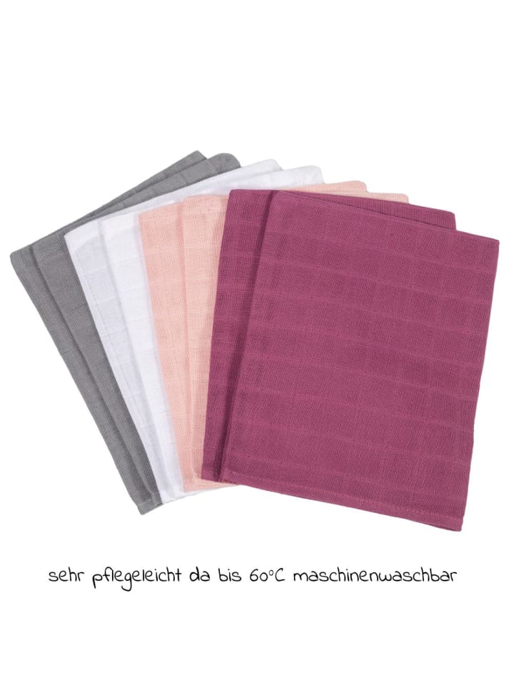 Makian Mull-Waschhandschuh 8er Pack 15 x 20 cm - Orchidee in rosa,lila günstig kaufen onesize