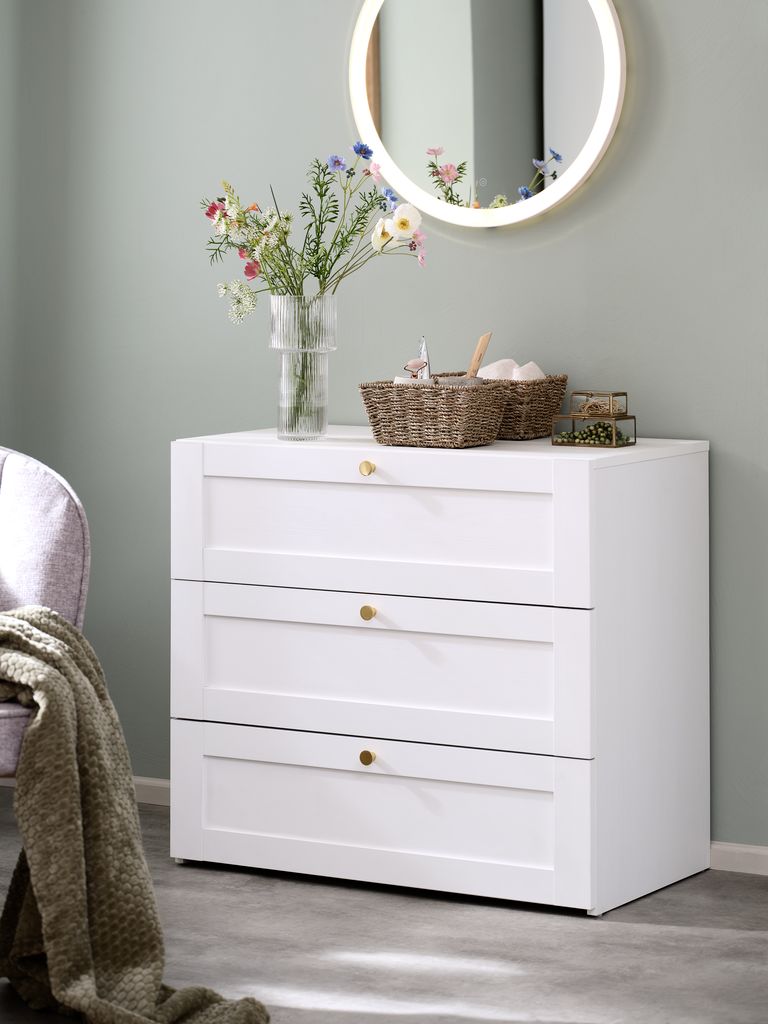 FRAMLEV FRAMLEV 3-drawer chest of drawers in white