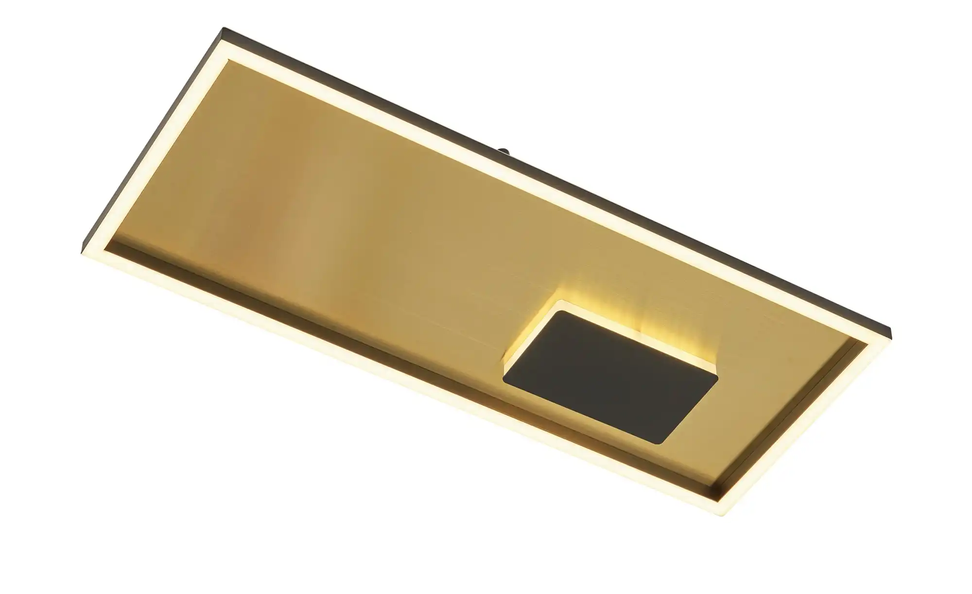 KHG LED-Deckenleuchte, schwarz/goldfarben rechtecki