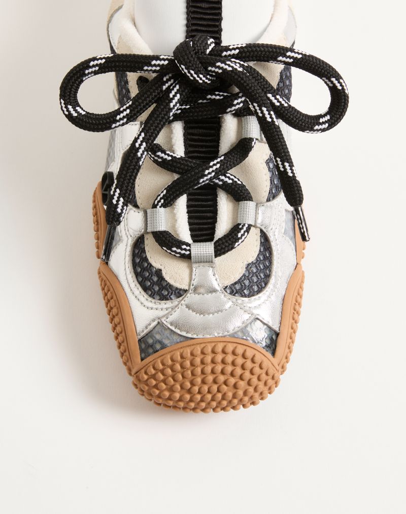 Amphibia Sneaker i gummieret kalveskind og lamineret nappa