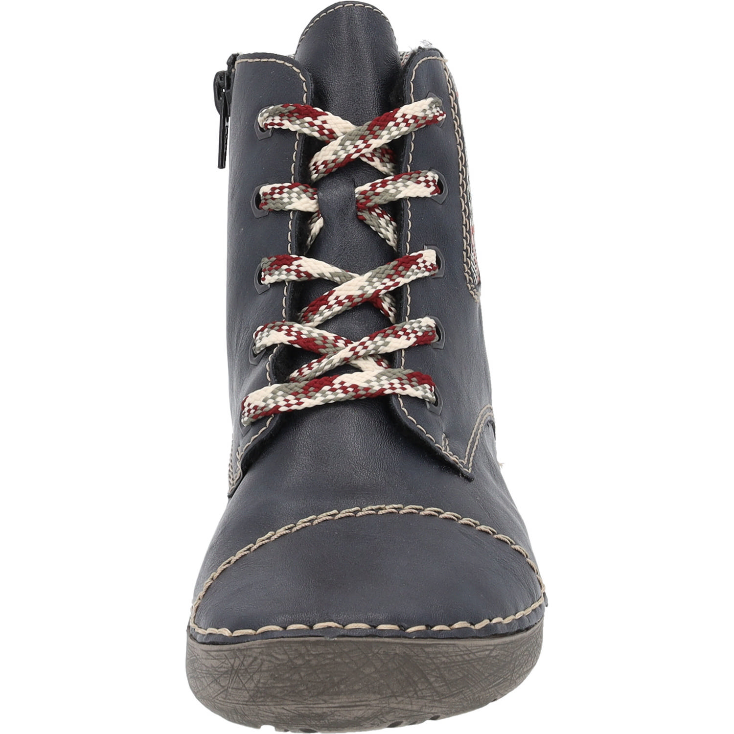 Rieker 52541, Schnürstiefel, Damen, ozean/grau-rost
