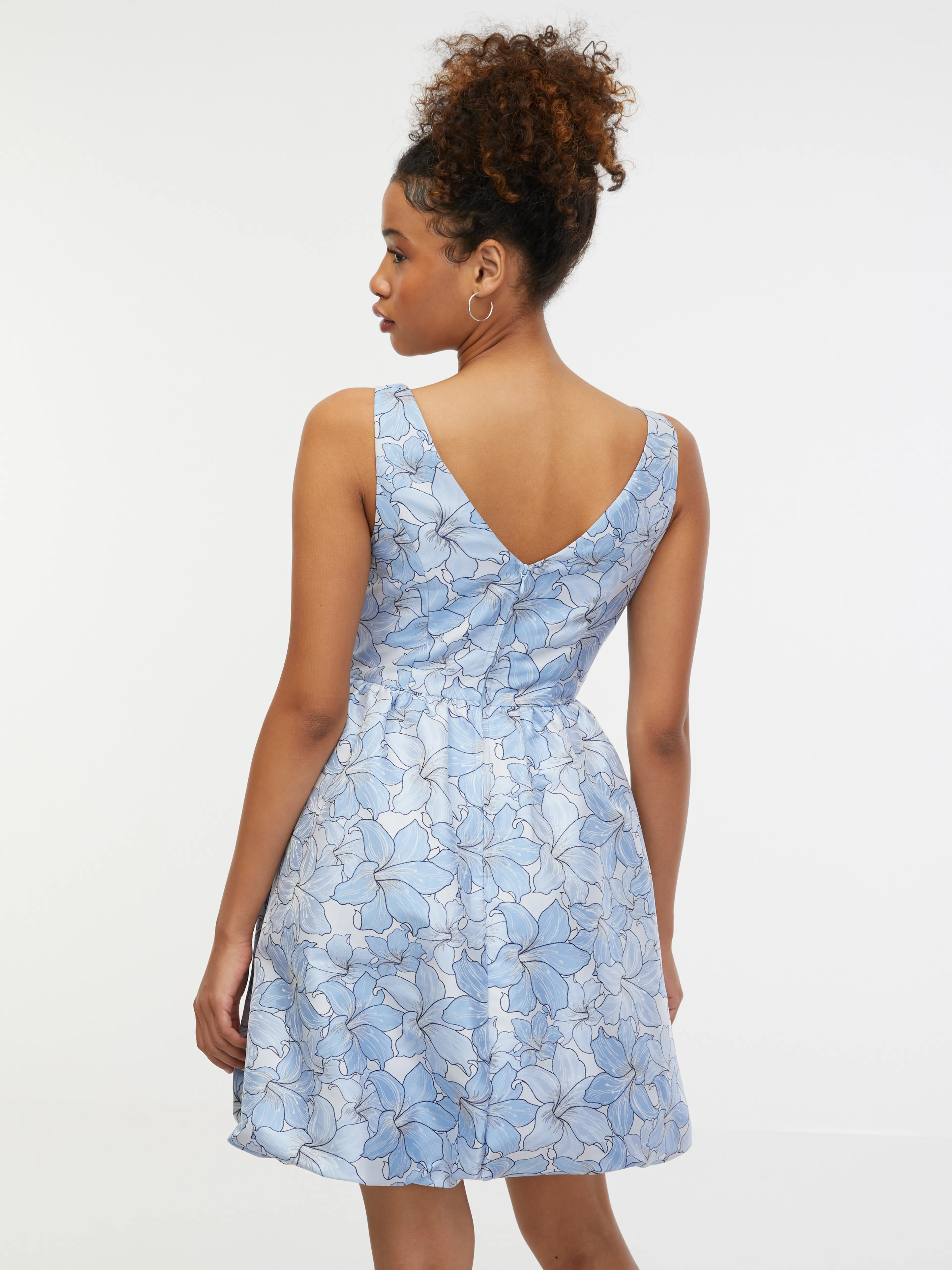 Hellblaues Damen-Blumenkleid ORSAY