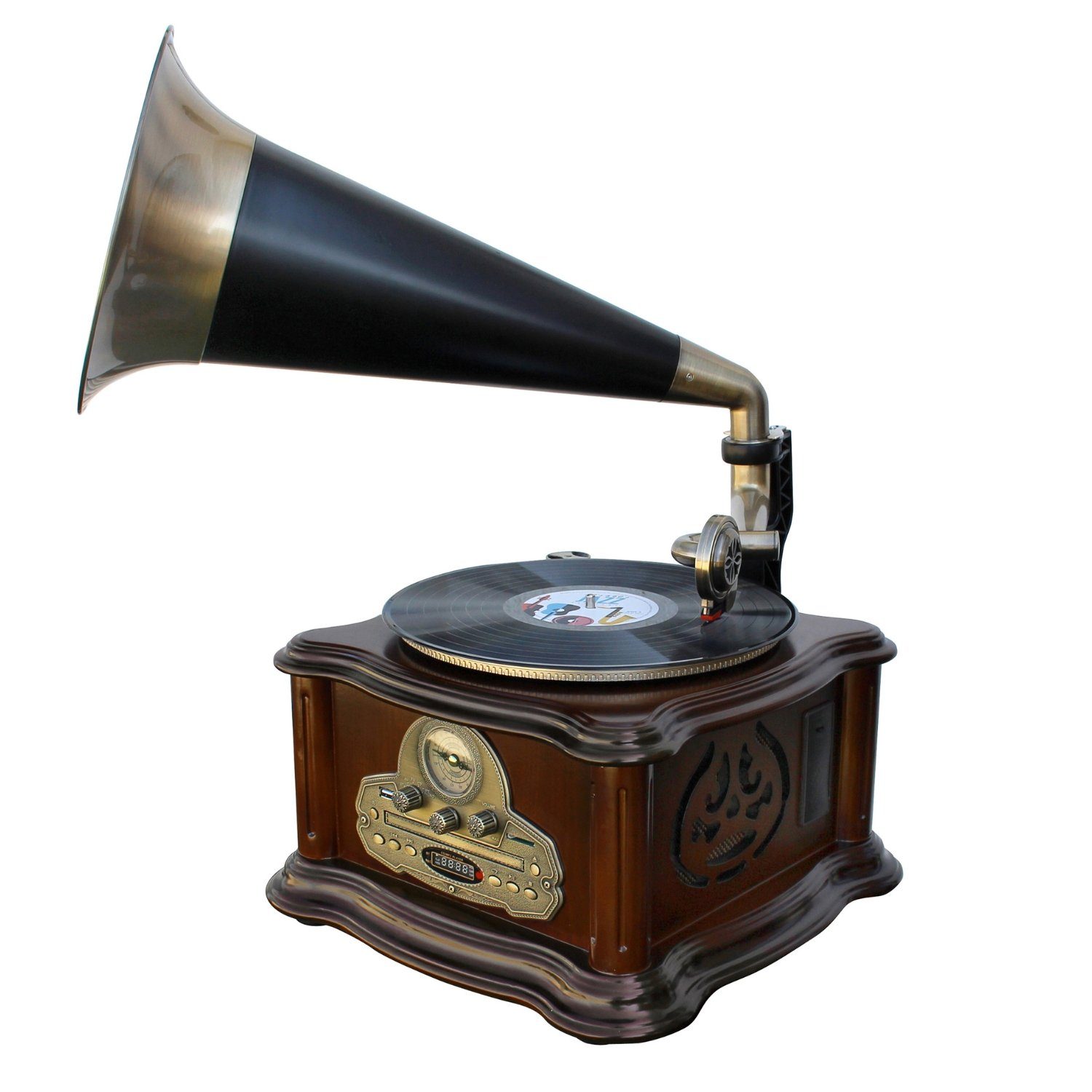 Soundmaster NR917 Grammophon Stereoanlage Plattenspieler Radio CD USB MP3 BT Kompaktanlage