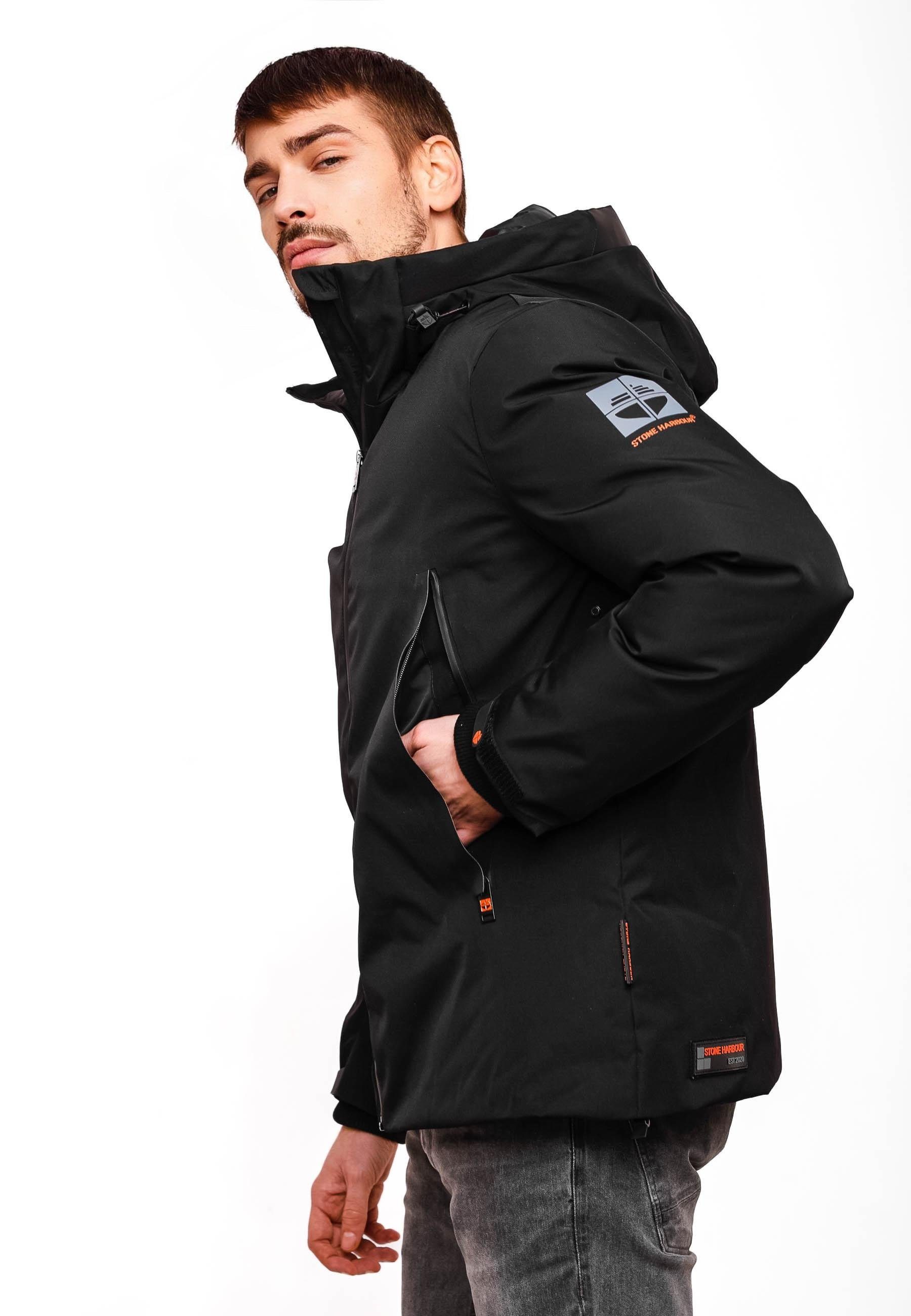 Stone Harbour Outdoorjacke Moagaa Sportliche, wasserdichte Winterjacke mit Kapuze