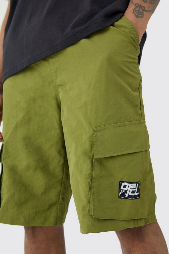 Tall Ofcl Nylon Cargo-Shorts mit elastischem Bund