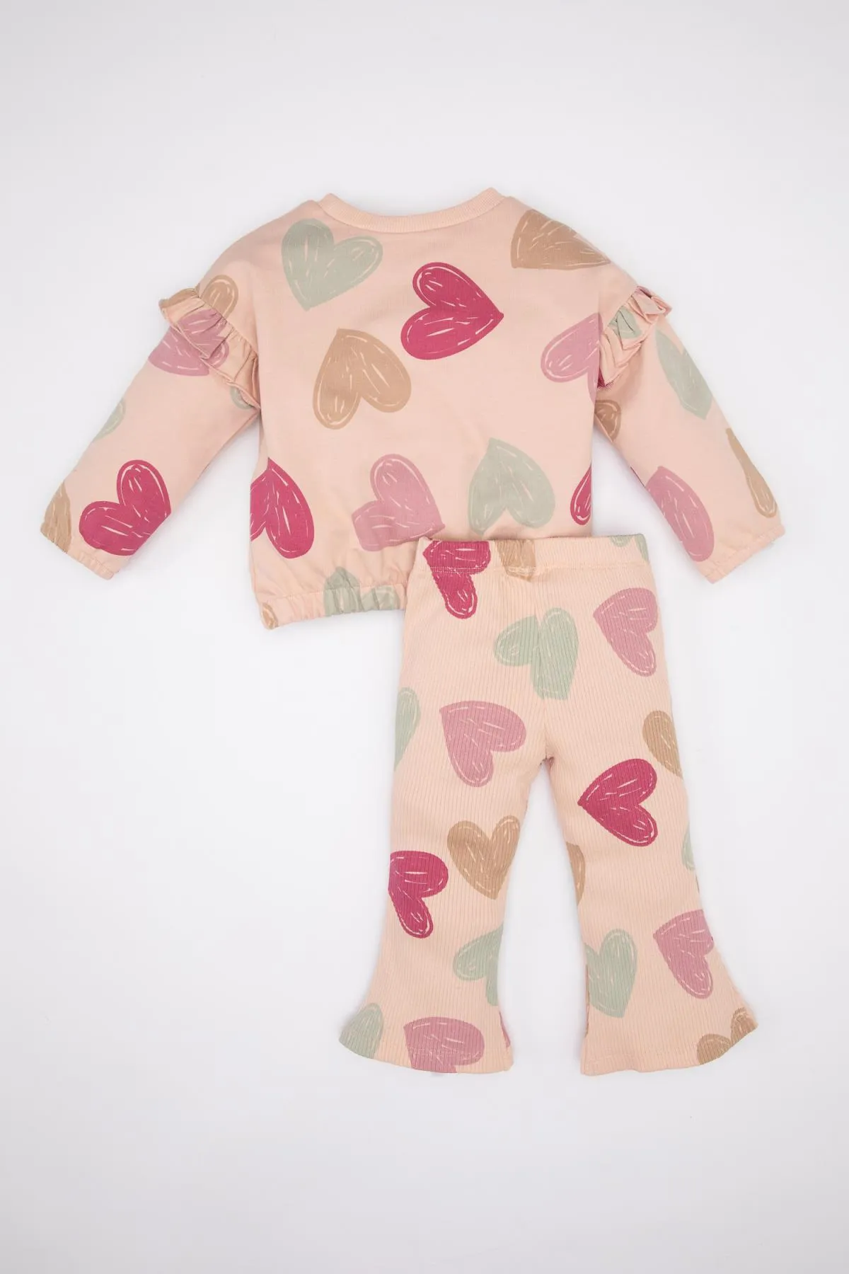 DeFacto  Set aus Sweatshirt und Jogginghose mit Herzmuster für Baby-Mädchen - C2264a524sp