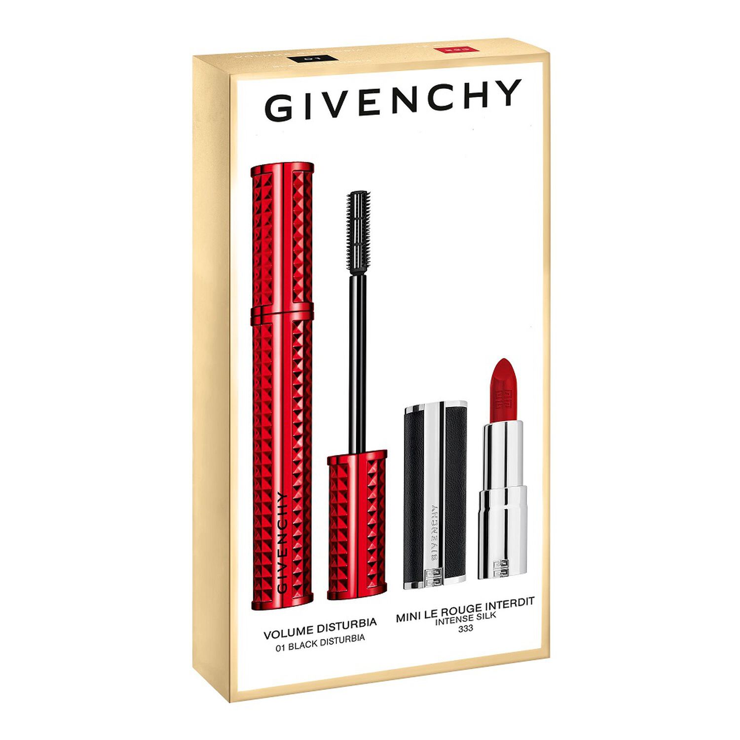 Givenchy DISTURBIA Coffret Mascara Volume Disturbia 01 8gr Et Mini Le Rouge Intense Silk 333 1,5gr