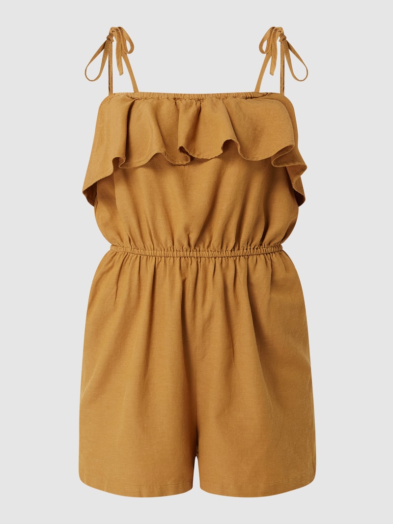 Playsuit mit Leinen-Anteil Modell 'Sunna' in camel