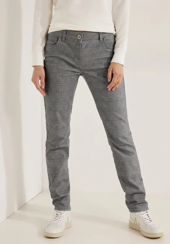 CECIL Karierte Casual Fit Hose