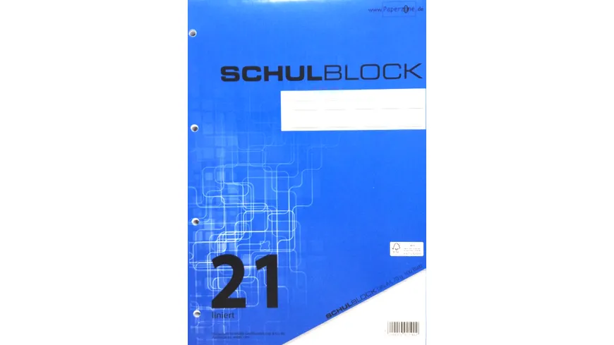 PAPERZONE Schulblock A4 Lineatur 21 100 Blatt