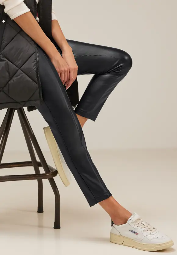 Street One Skinny Fit Hose in PU-Optik