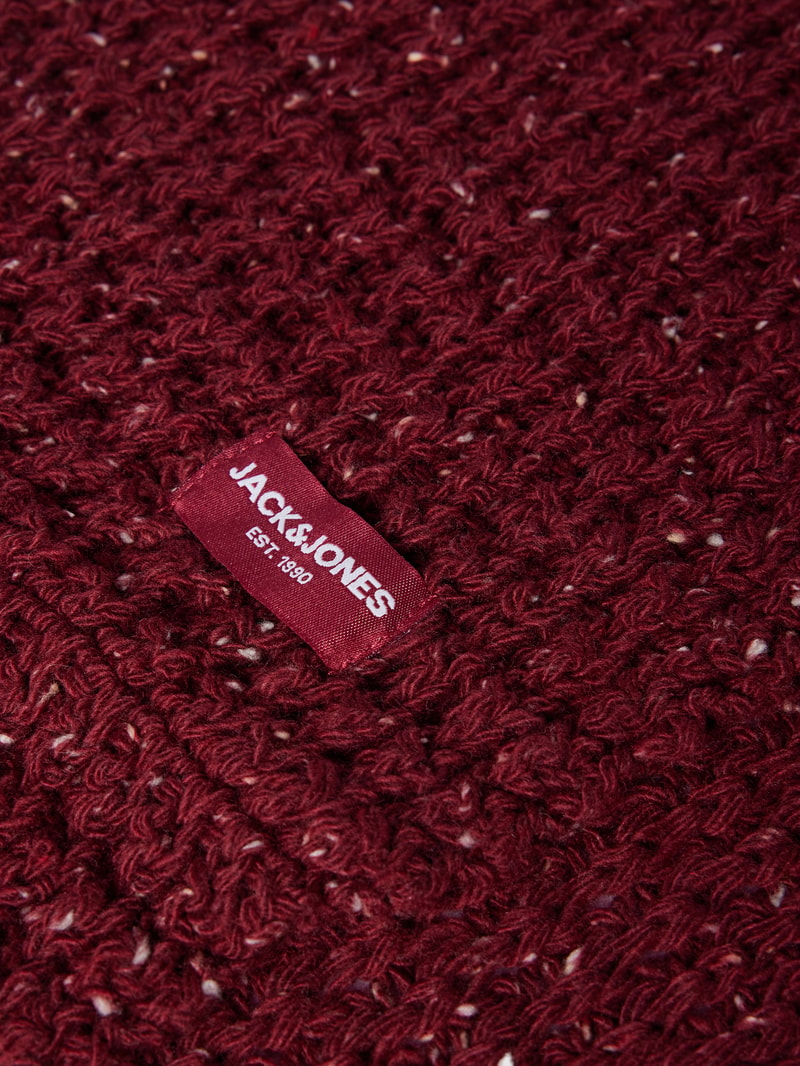 Loop-Schal mit Label-Detail Modell 'CLIFF' in aubergine