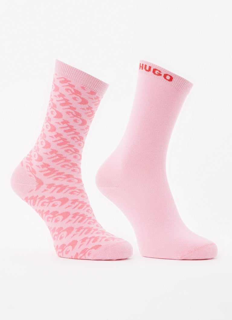 Chaussettes HUGO BOSS avec logo imprimé, vendues par lot de 2
