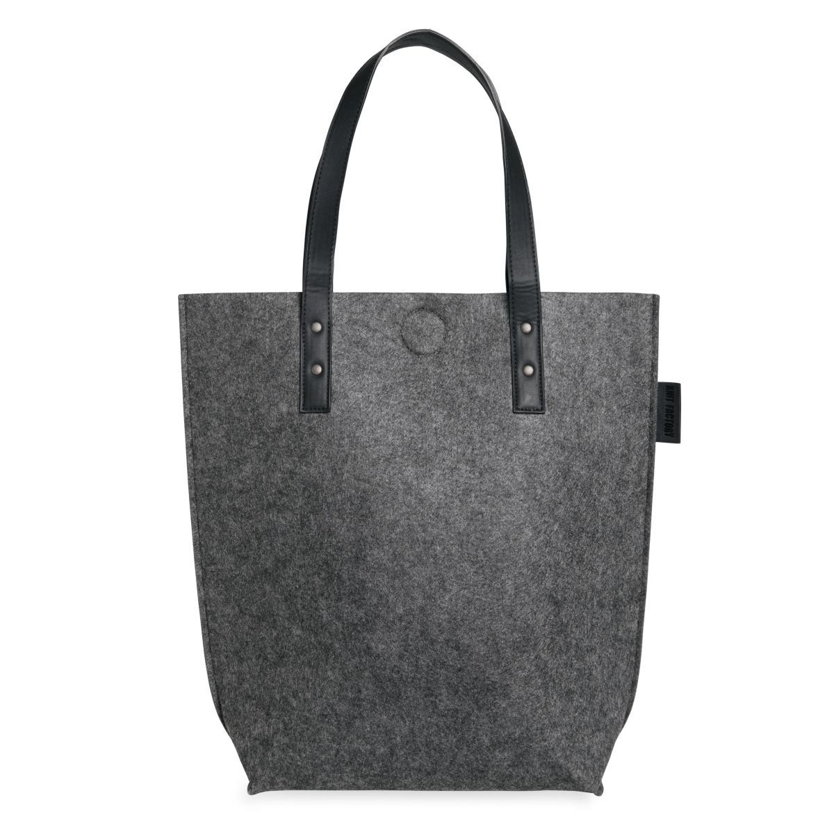 Knit Factory Aufbewahrungstasche Gwen Taschen 10x40x40 cm Anthrazit (1-tlg), Strickware Aufbewahrungstasche Tasche