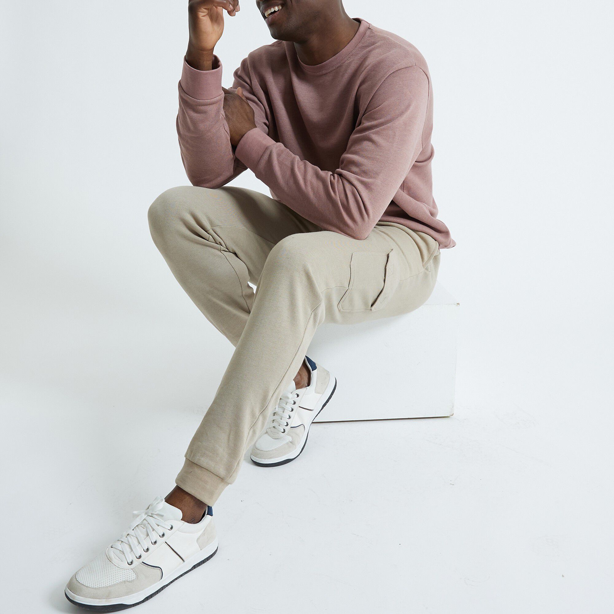 Pantalon molleton cargo bas resserrés