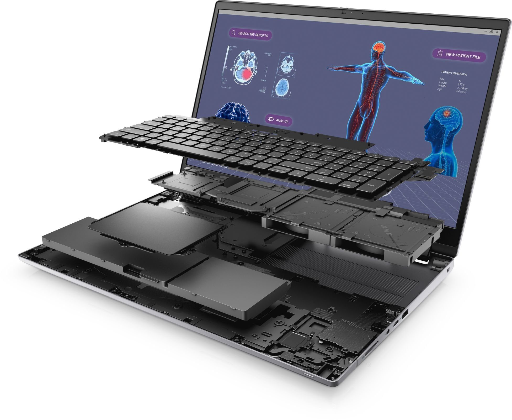 Dell Precision 7780 - 43.2 cm (17) - Intel Core i7-13850HX - Grau Notebook (Intel Core i7 13. Gen i7-13850HX, NVIDIA GeForce RTX 3500, 1000 GB SSD)