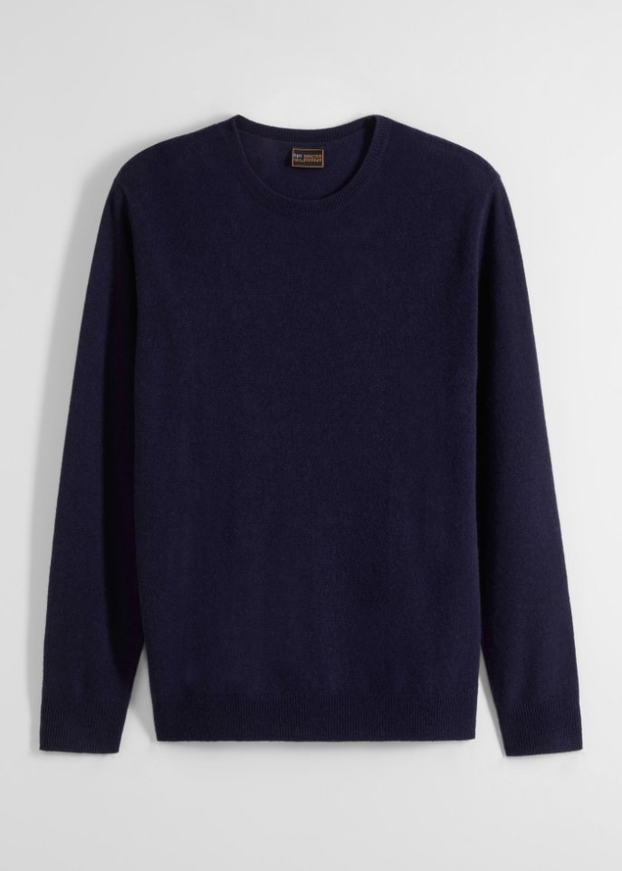 Premium Wollpullover mit Good Cashmere Standard®-Anteil, Rundhals