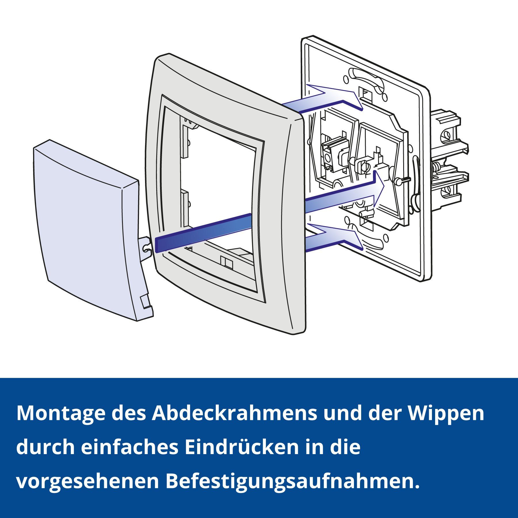 Aling Conel Lichtschalter PRESTIGE-Line Unterputz-Taster