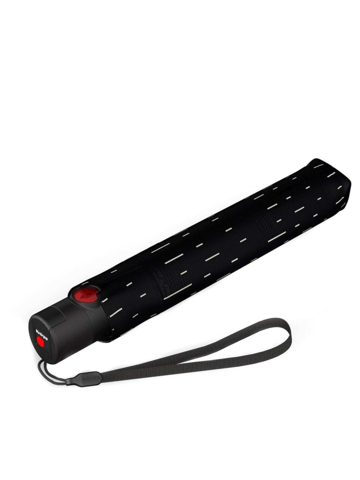Knirps U.200 Ultra Light Duomatic - Taschenschirm Regenschirm (black with rose coating) in rain black günstig kaufen onesize