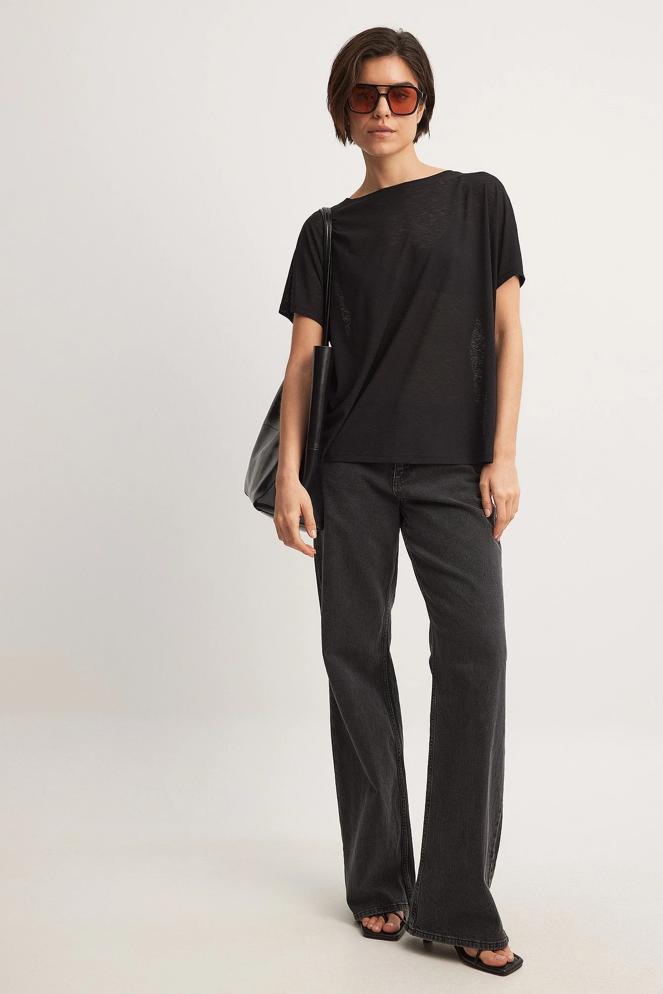 Sheer Kimono Sleeve T-shirt