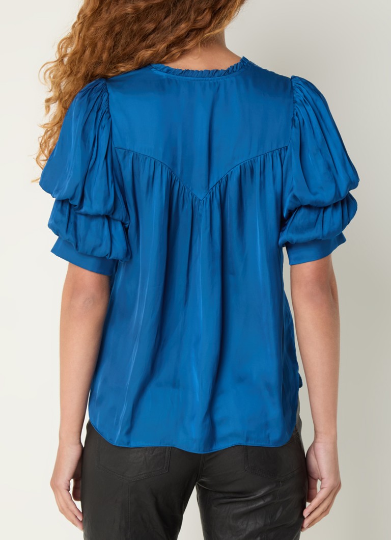Zadig&Voltaire Taste satin tunic with balloon sleeves