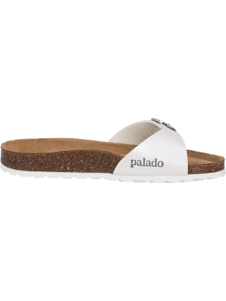 palado Pantoletten in weiß metallic günstig kaufen