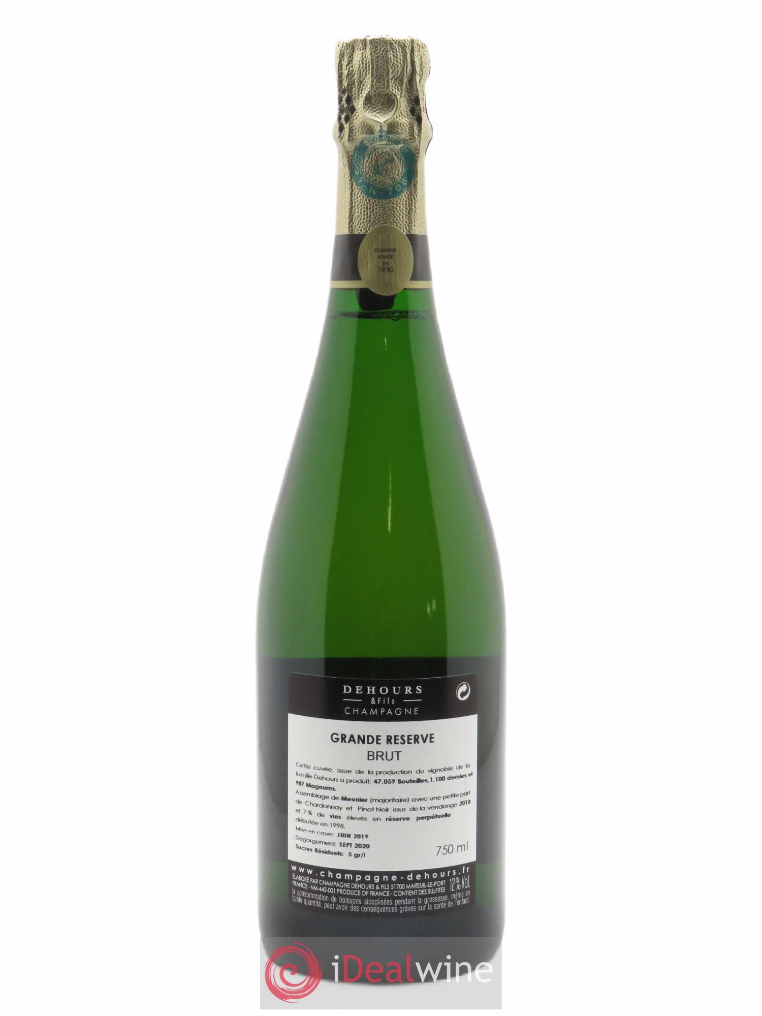 Brut Grande Réserve Dehours & Fils   - Lot de 1 Bouteille