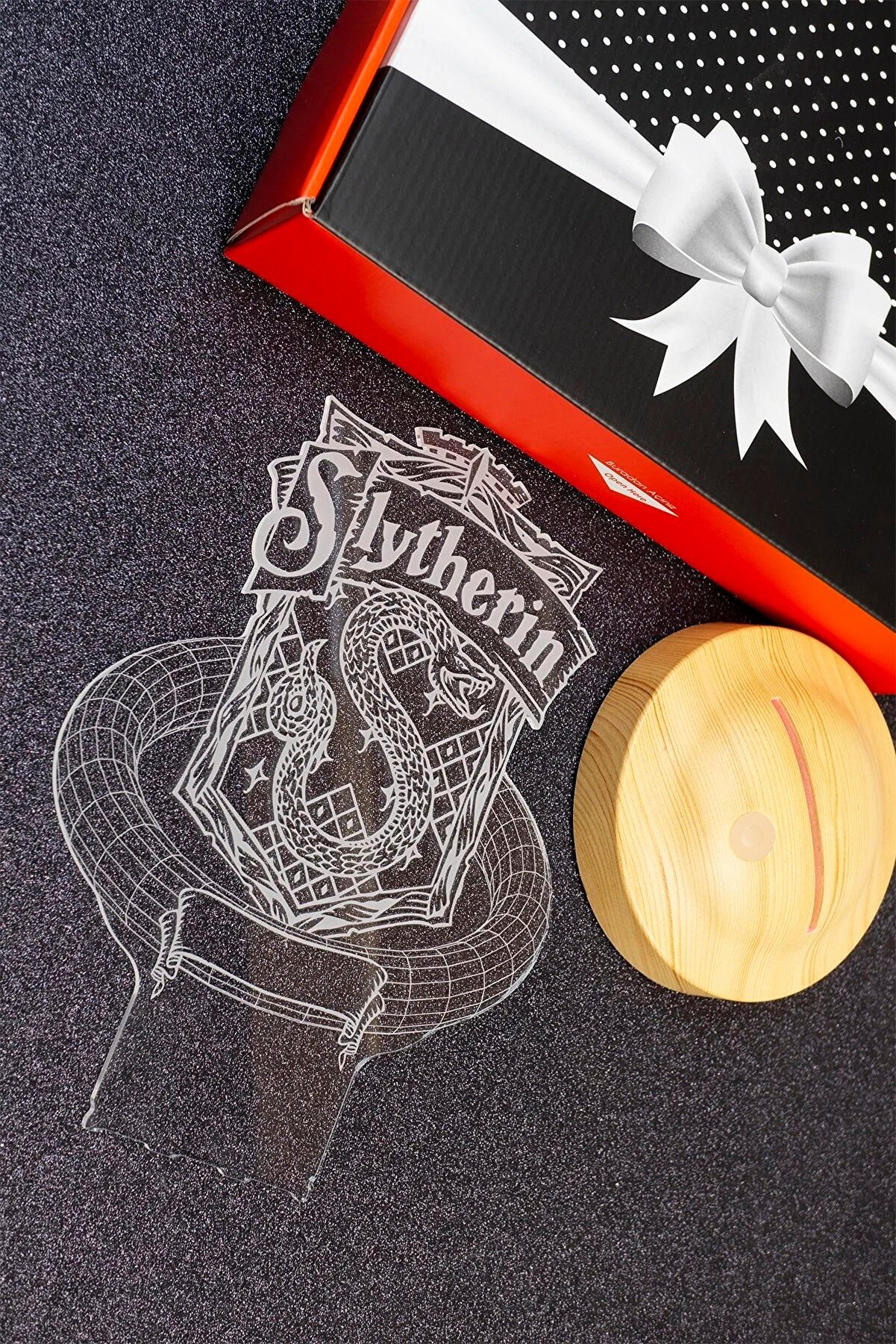 Geschenkelampe LED Nachttischlampe Slytherin Hogwarts Harry Potter LED-Nachtlicht Geschenke Lampe, LED fest integriert, Mehrfarbig