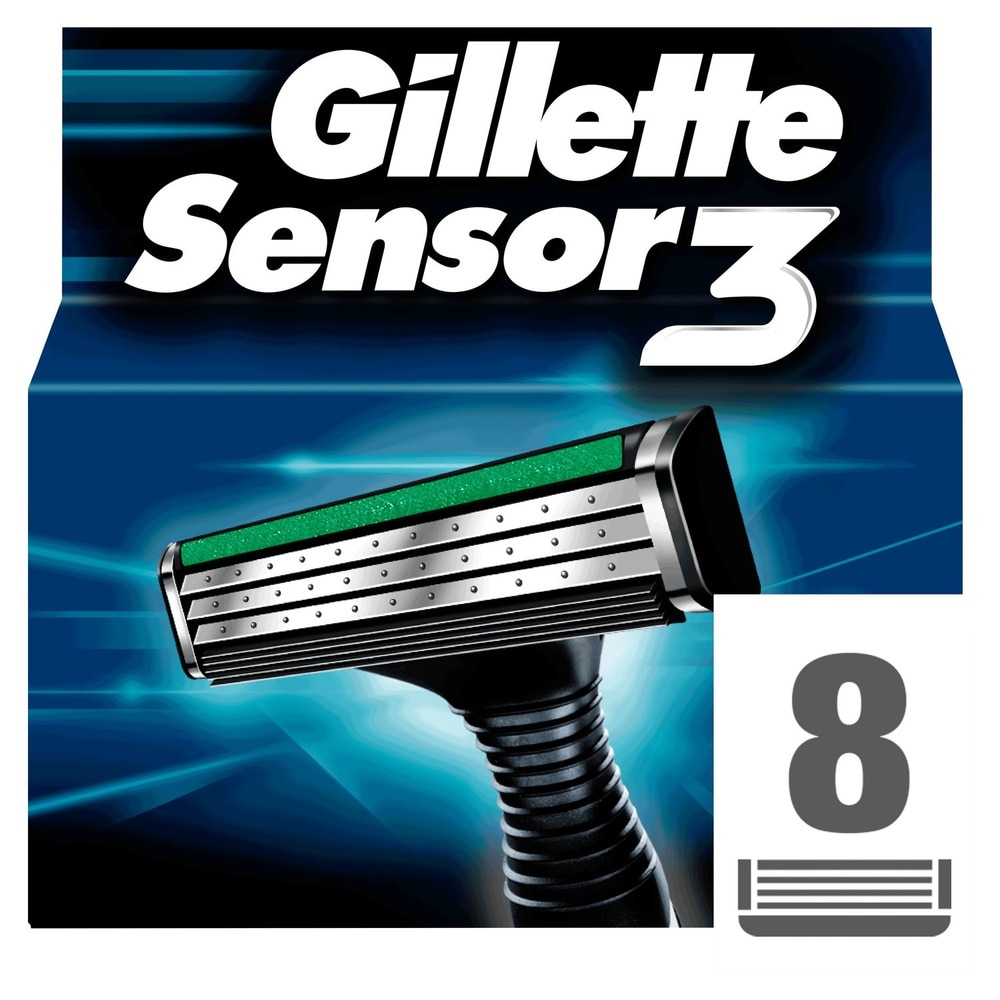 gillette Lames de Rasoir Gillette Sensor3, x 8 Lames de Rasoir