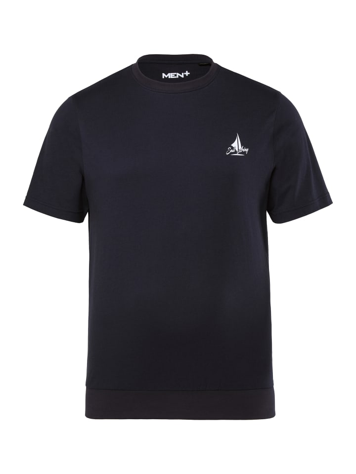 Men Plus Kurzarm T-Shirt in navy blau günstig kaufen