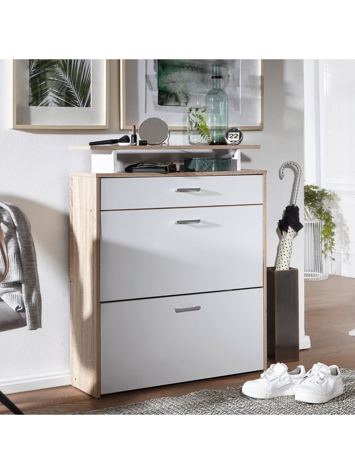 KADIMA DESIGN Schuhkipper | Sonoma Eiche, 80x95x24cm, Schublade günstig kaufen onesize